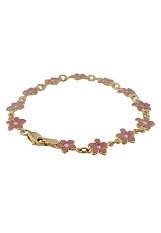 handsome teeny enamel flower baby bracelet